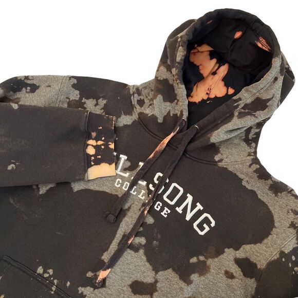 Hillsong Tops - Hillsong College Womens Medium Cropped Tye Dye Hoodie, Hillsong College Crop 359